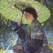 Guy Rose The Green Parasol oil